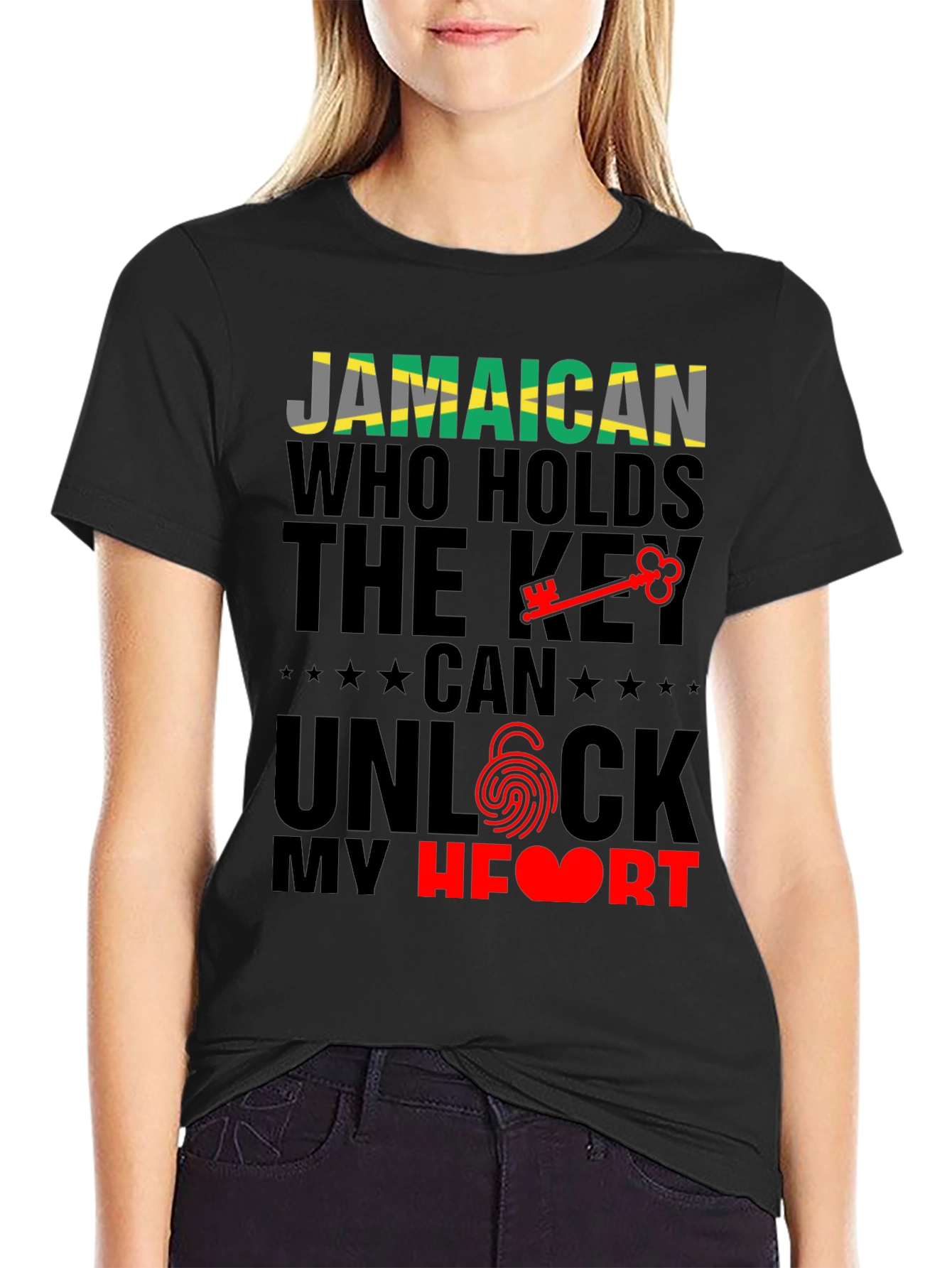 Jamaican Key to My Heart Graphic T-Shirt