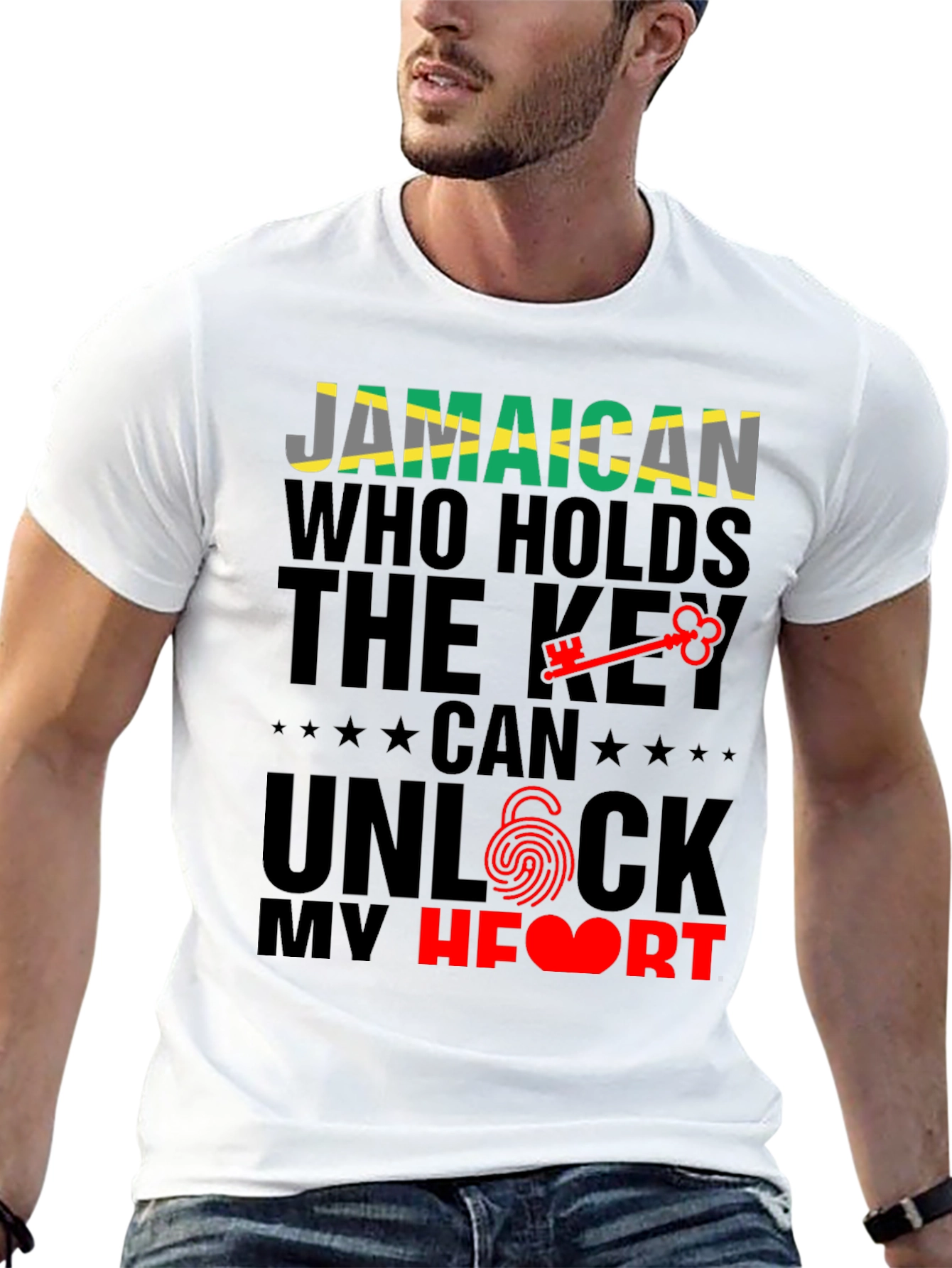 Jamaican Key to My Heart Graphic T-Shirt
