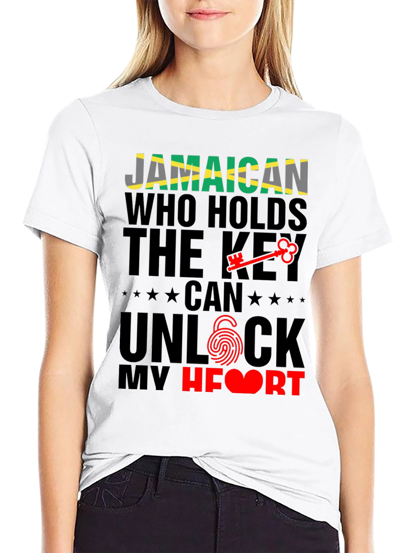Jamaican Key to My Heart Graphic T-Shirt