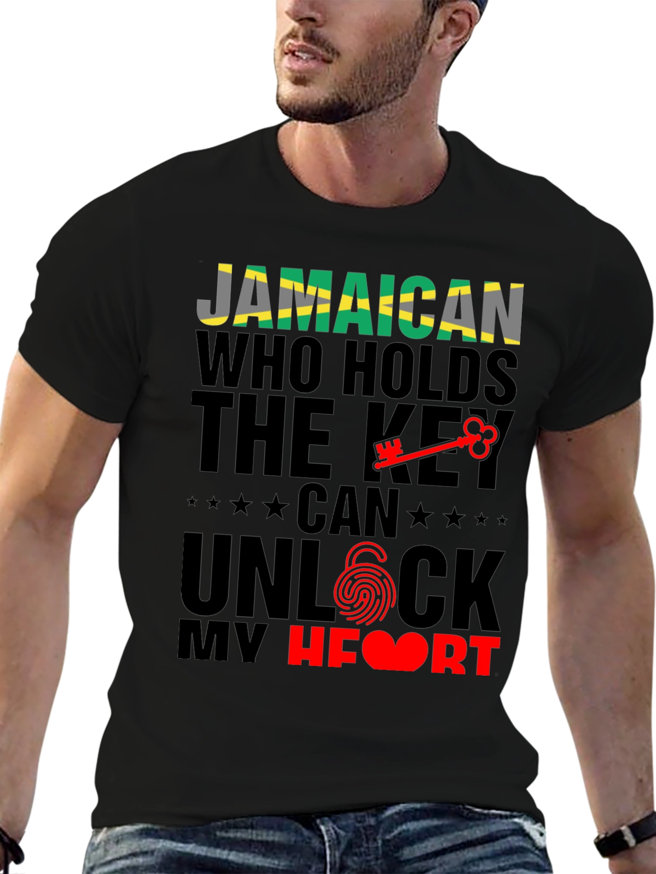Jamaican Key to My Heart Graphic T-Shirt