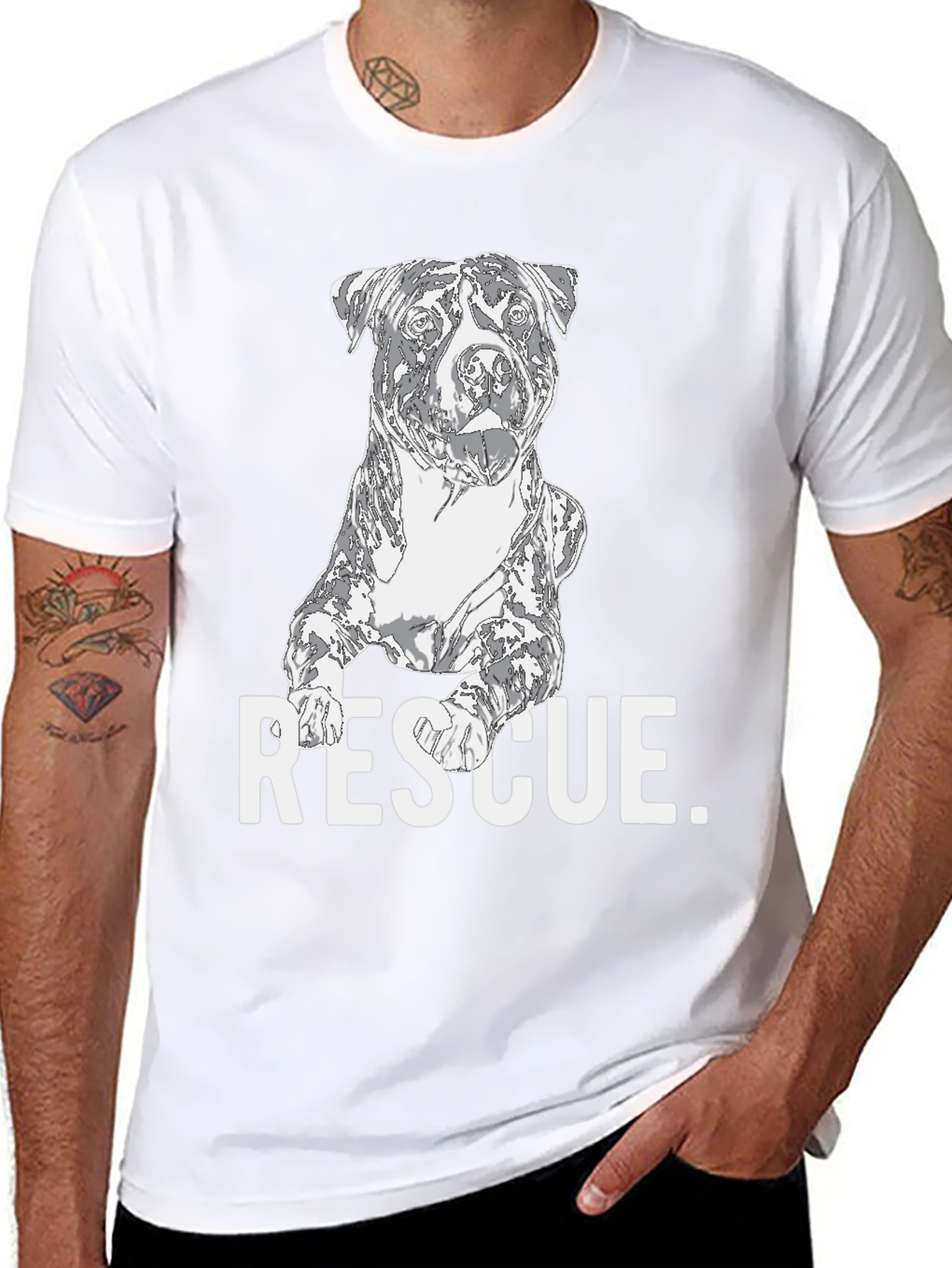 Dog Rescue T-Shirt - Support Animal Adoption