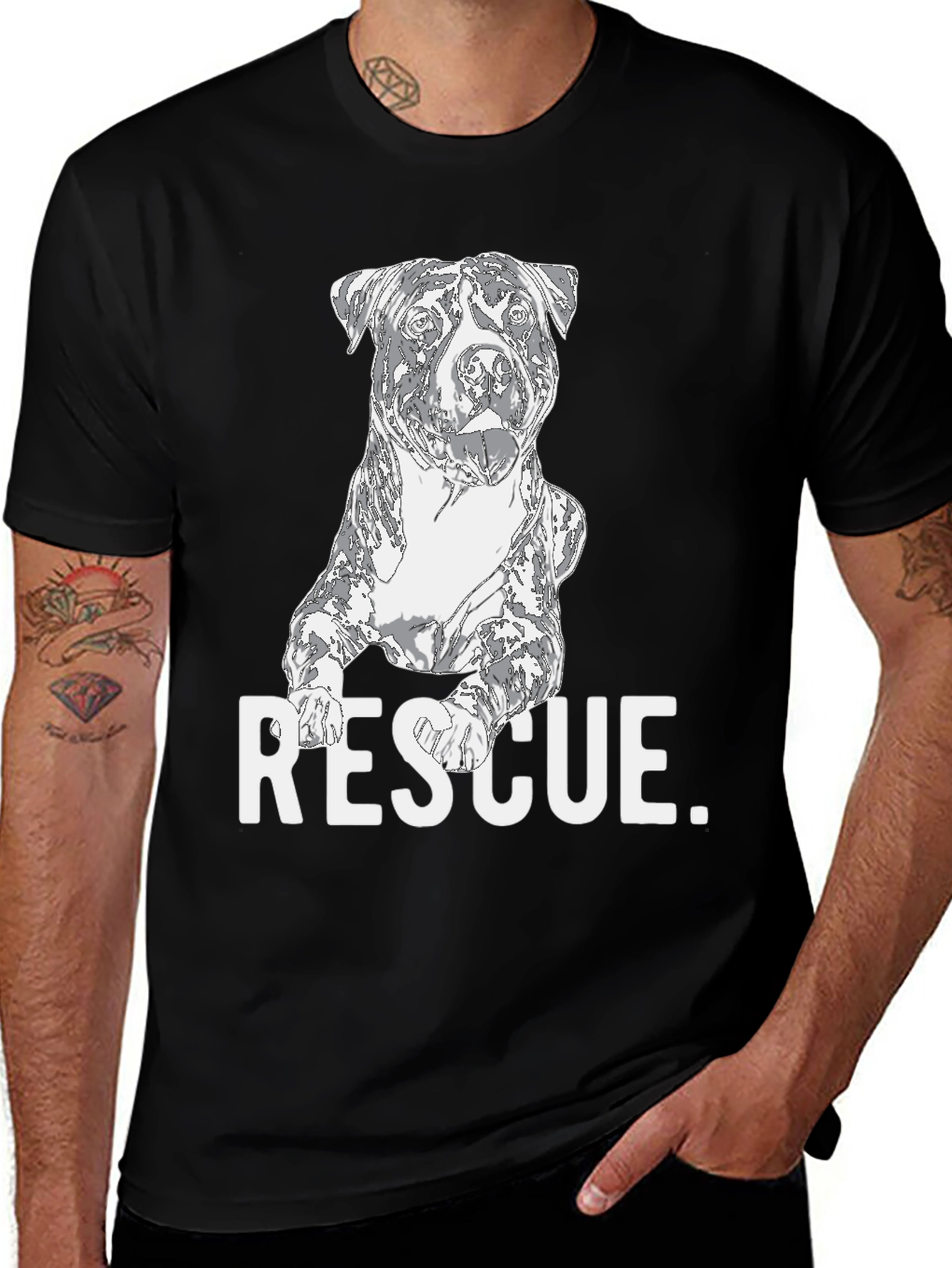 Dog Rescue T-Shirt - Support Animal Adoption
