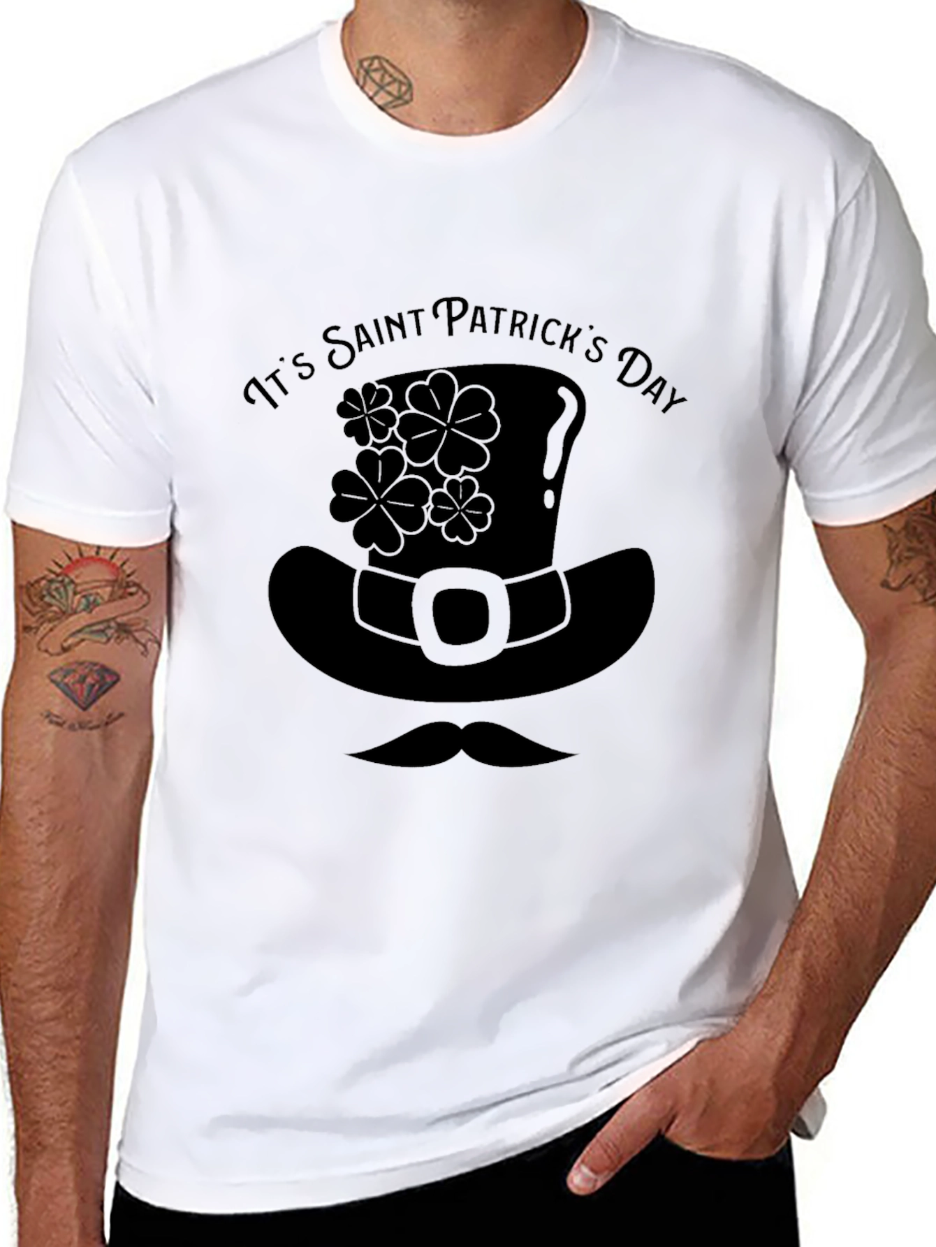 St. Patricks Day Graphic Tee - Leprechaun Hat Shirt