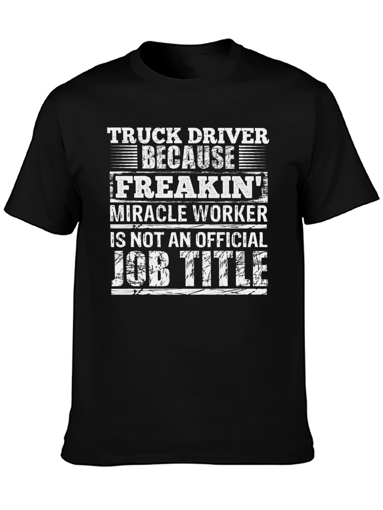 Truck Driver Job Title Graphic T-Shirt