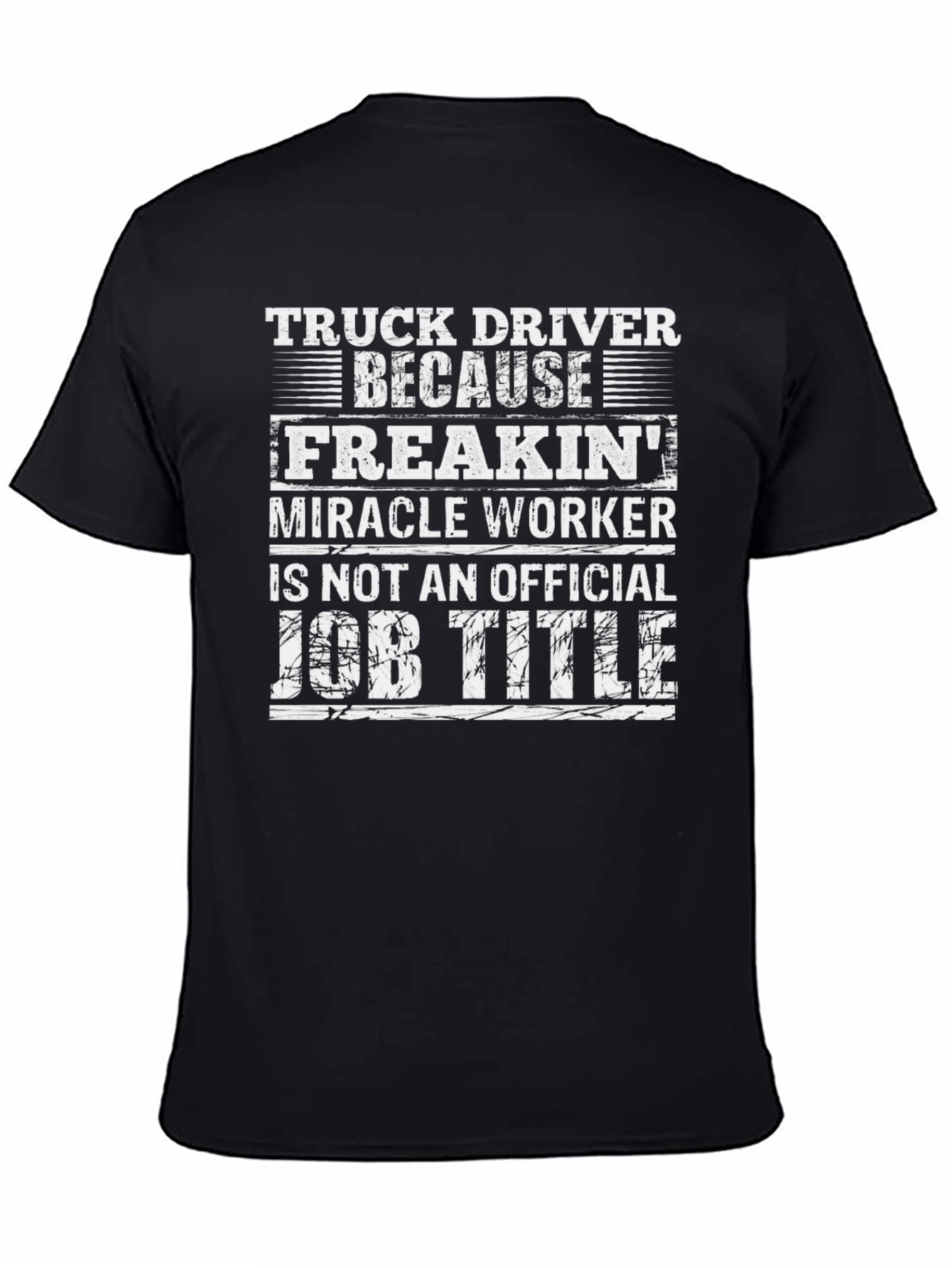 Truck Driver Job Title Graphic T-Shirt