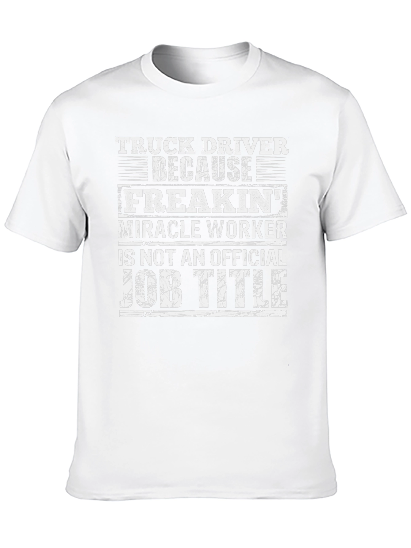 Truck Driver Job Title Graphic T-Shirt
