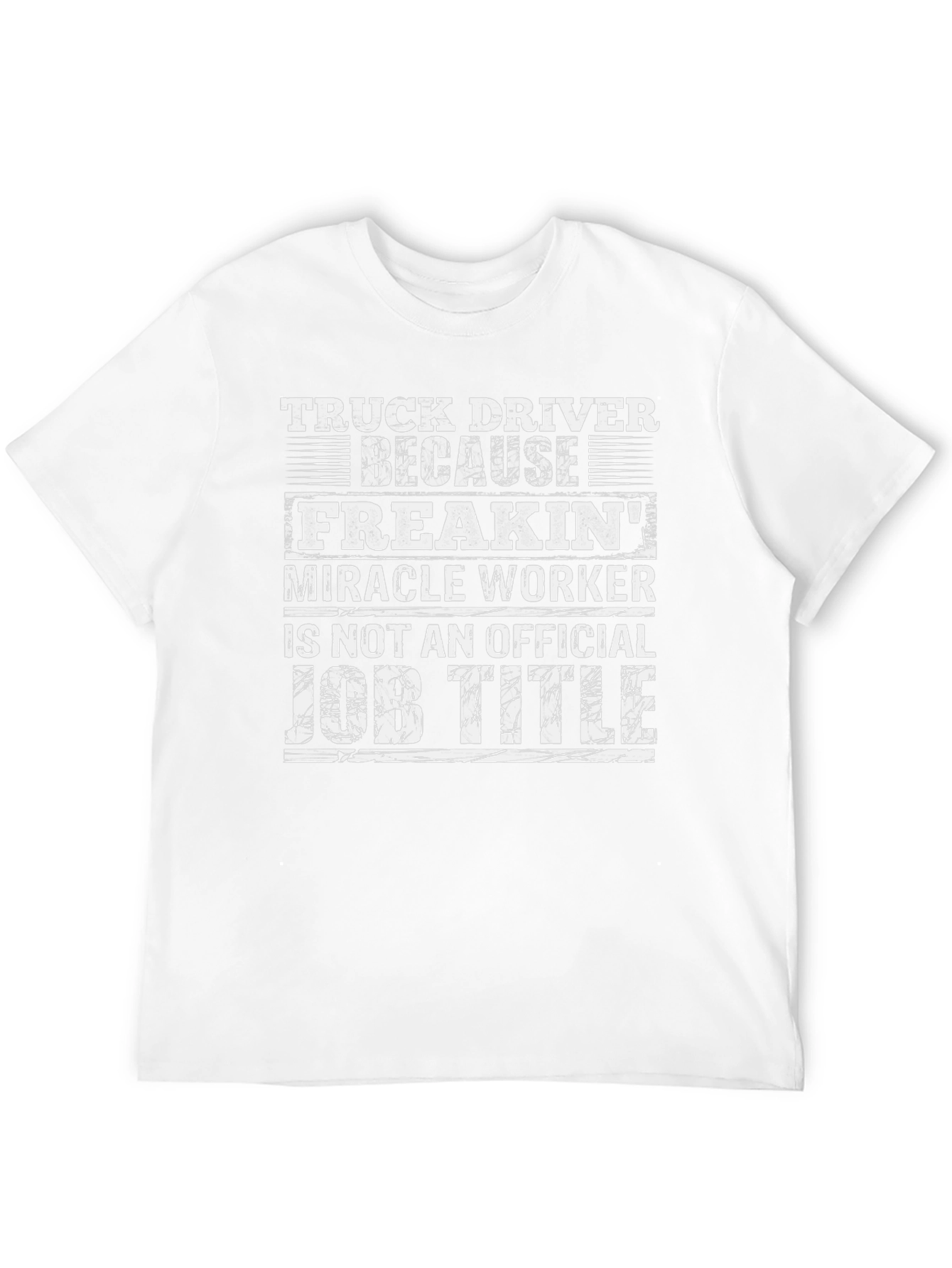Truck Driver Job Title Graphic T-Shirt