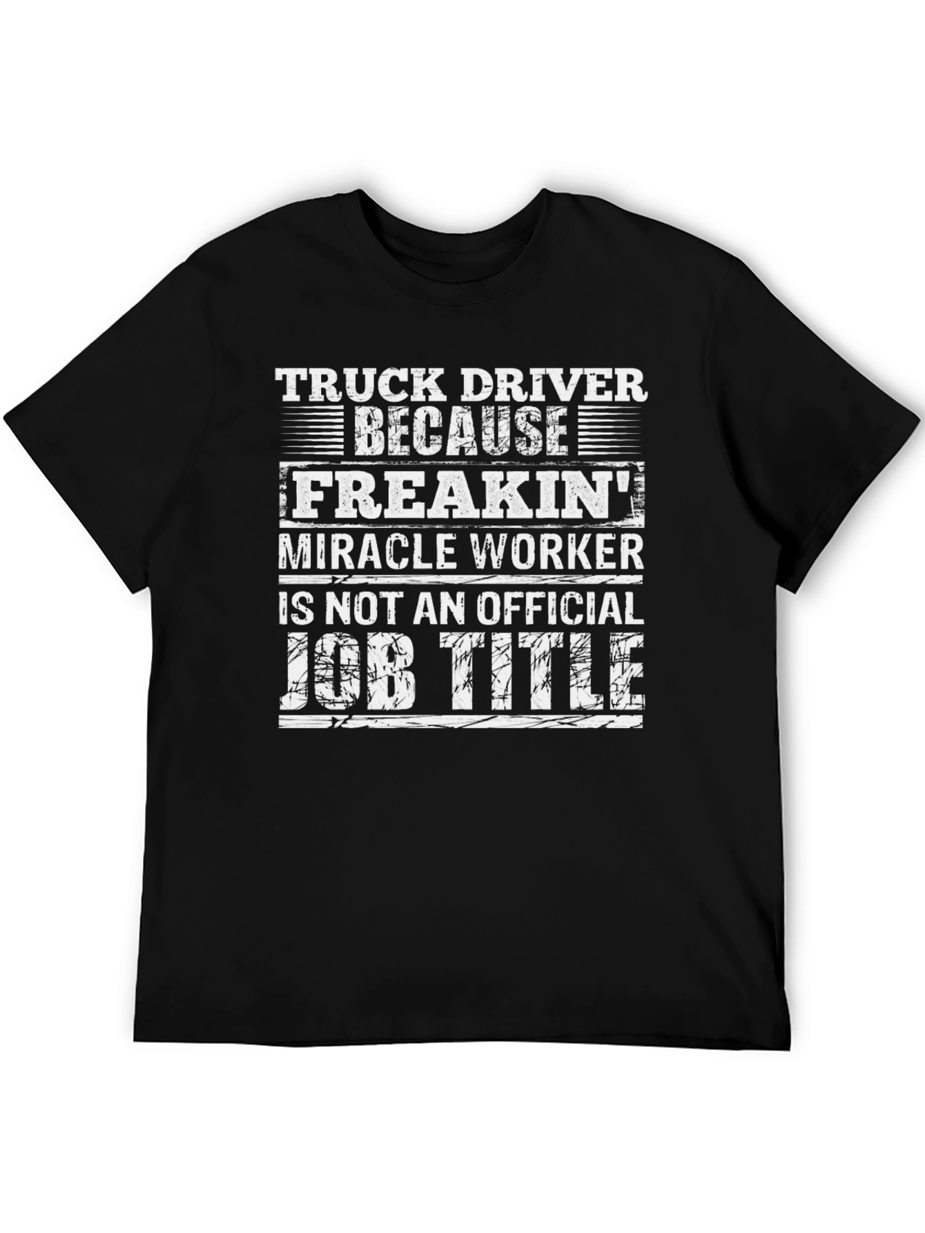 Truck Driver Job Title Graphic T-Shirt