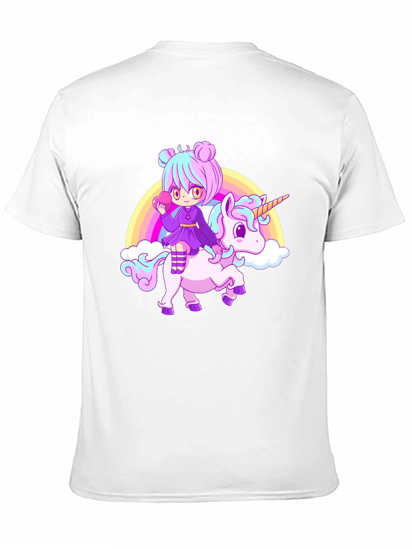 Anime Girl Unicorn Rainbow T-Shirt