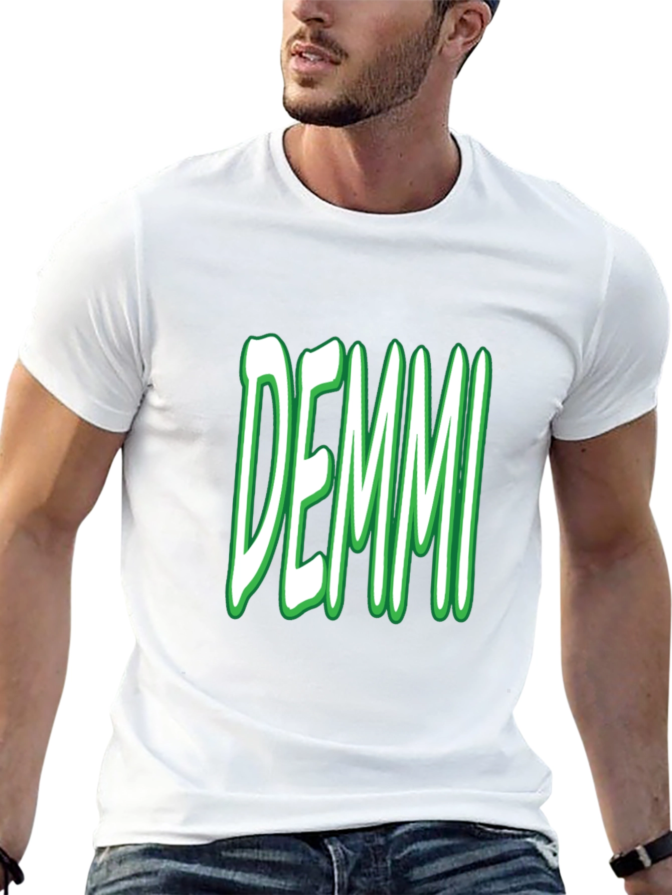 Black Graphic Tee with DEMMI Text