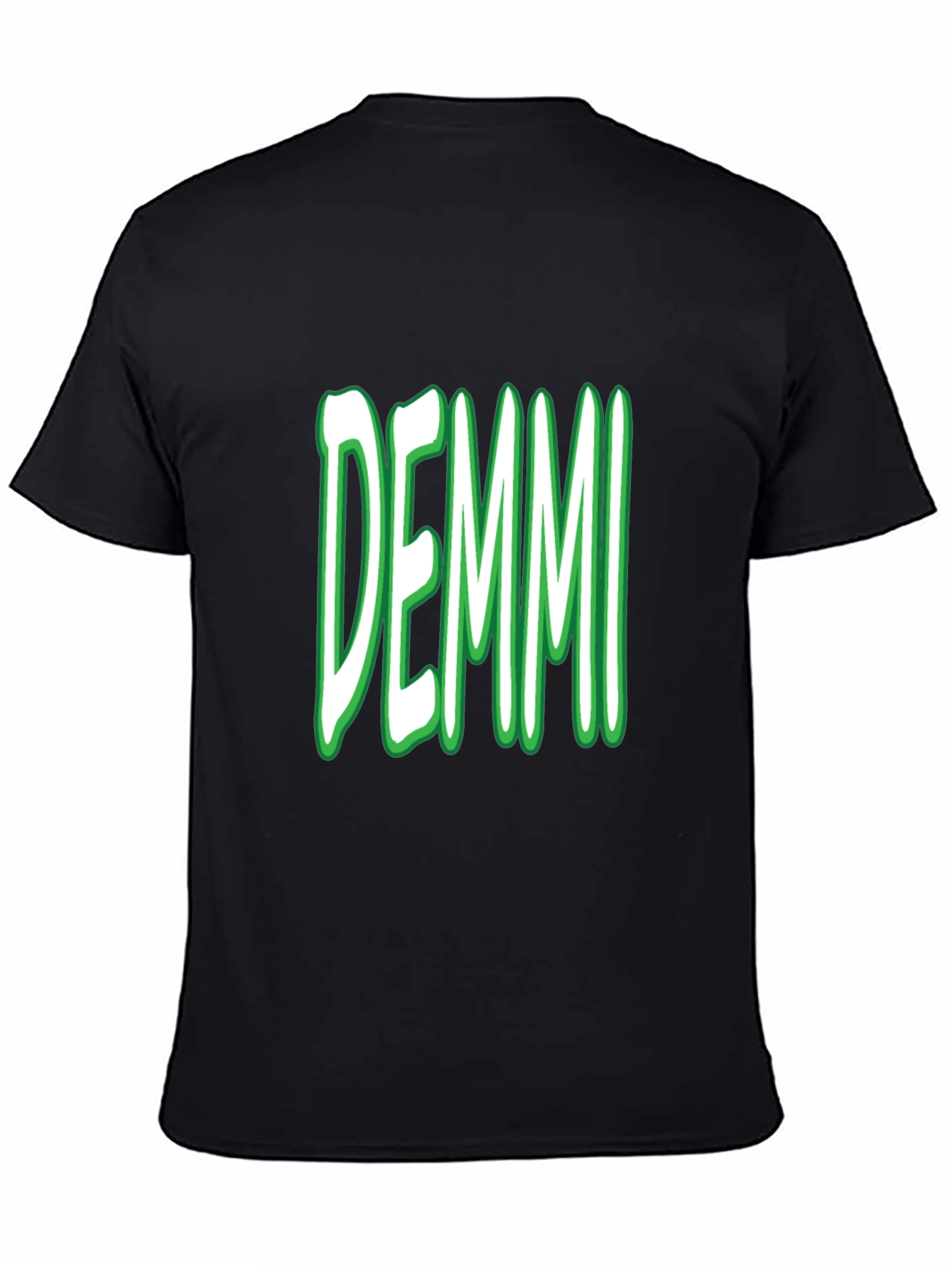 Black Graphic Tee with DEMMI Text