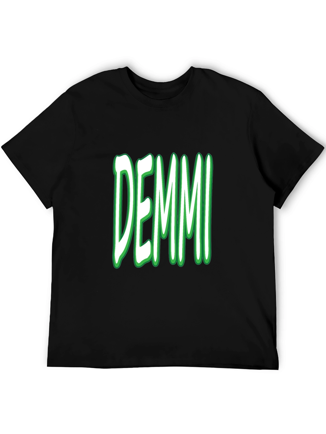 Black Graphic Tee with DEMMI Text