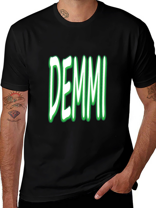 Black Graphic Tee with DEMMI Text