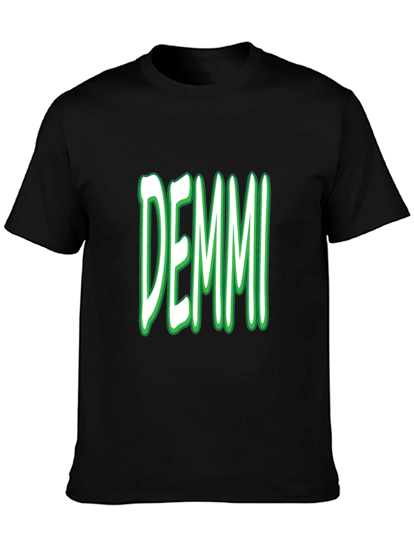 Black Graphic Tee with DEMMI Text