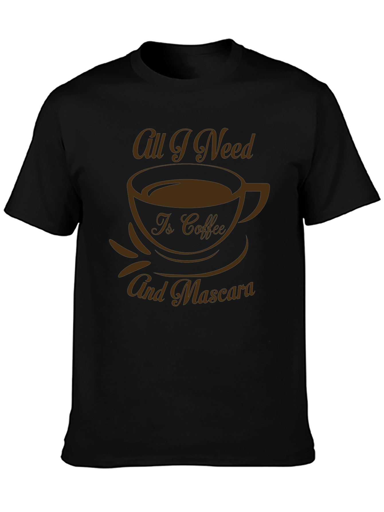 Coffee & Mascara Graphic Tee - Black
