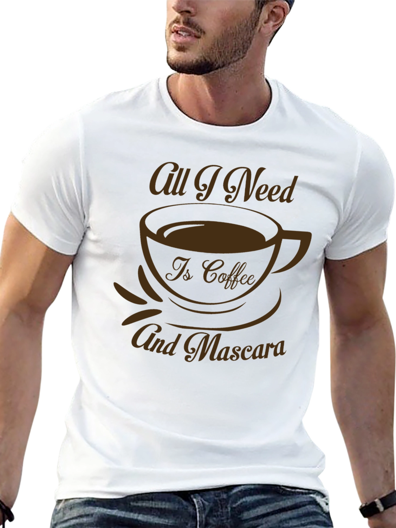 Coffee & Mascara Graphic Tee - Black