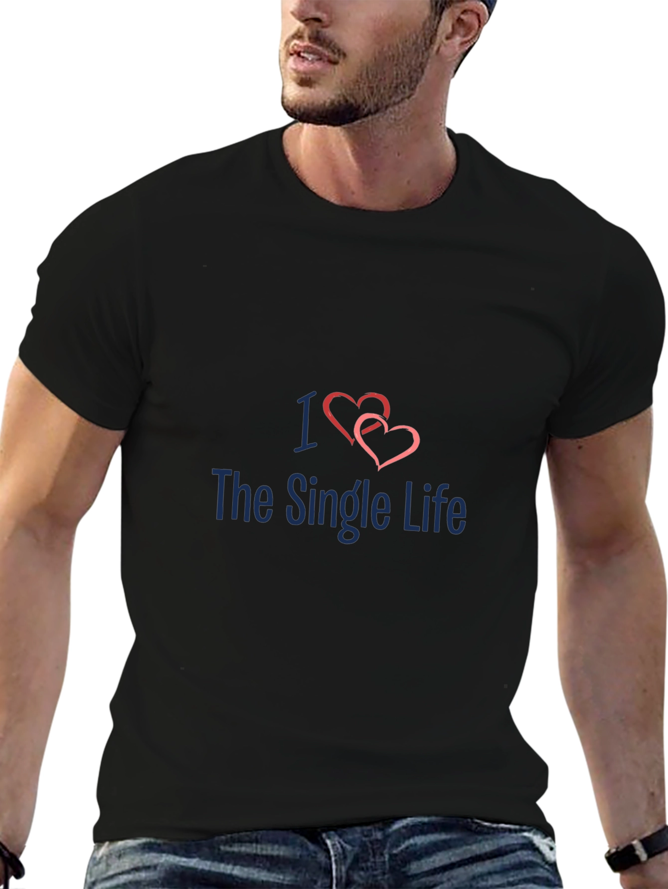 I Heart The Single Life Black Tee