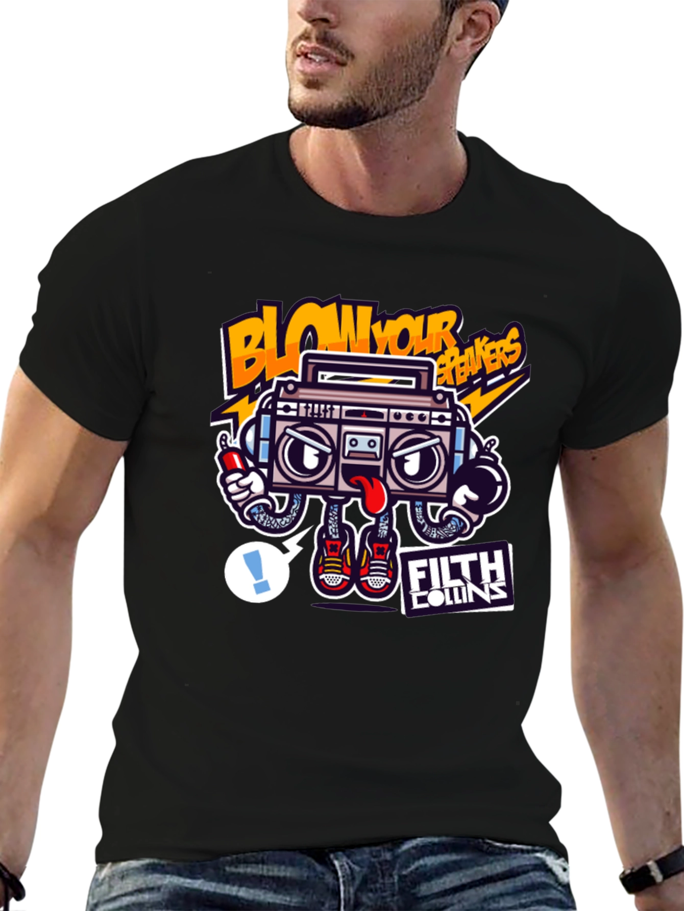 Blow Your Breakers Boombox Graphic Tee