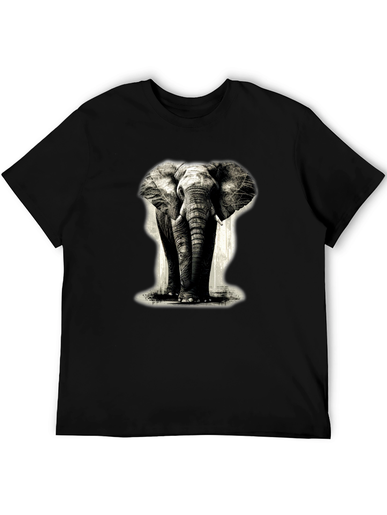 Elephant Graphic Black T-Shirt