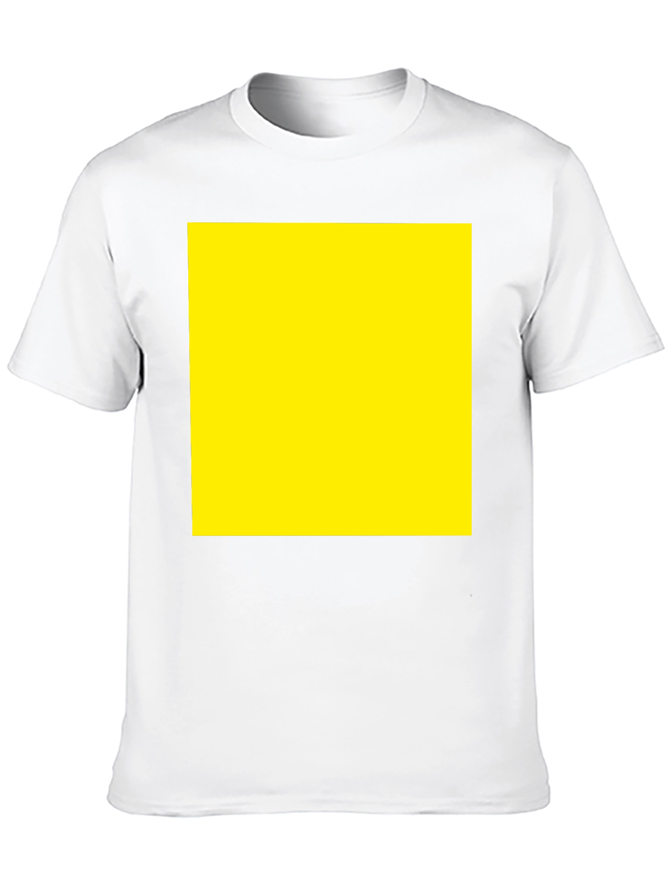 Black Tee with Yellow Square Graphic