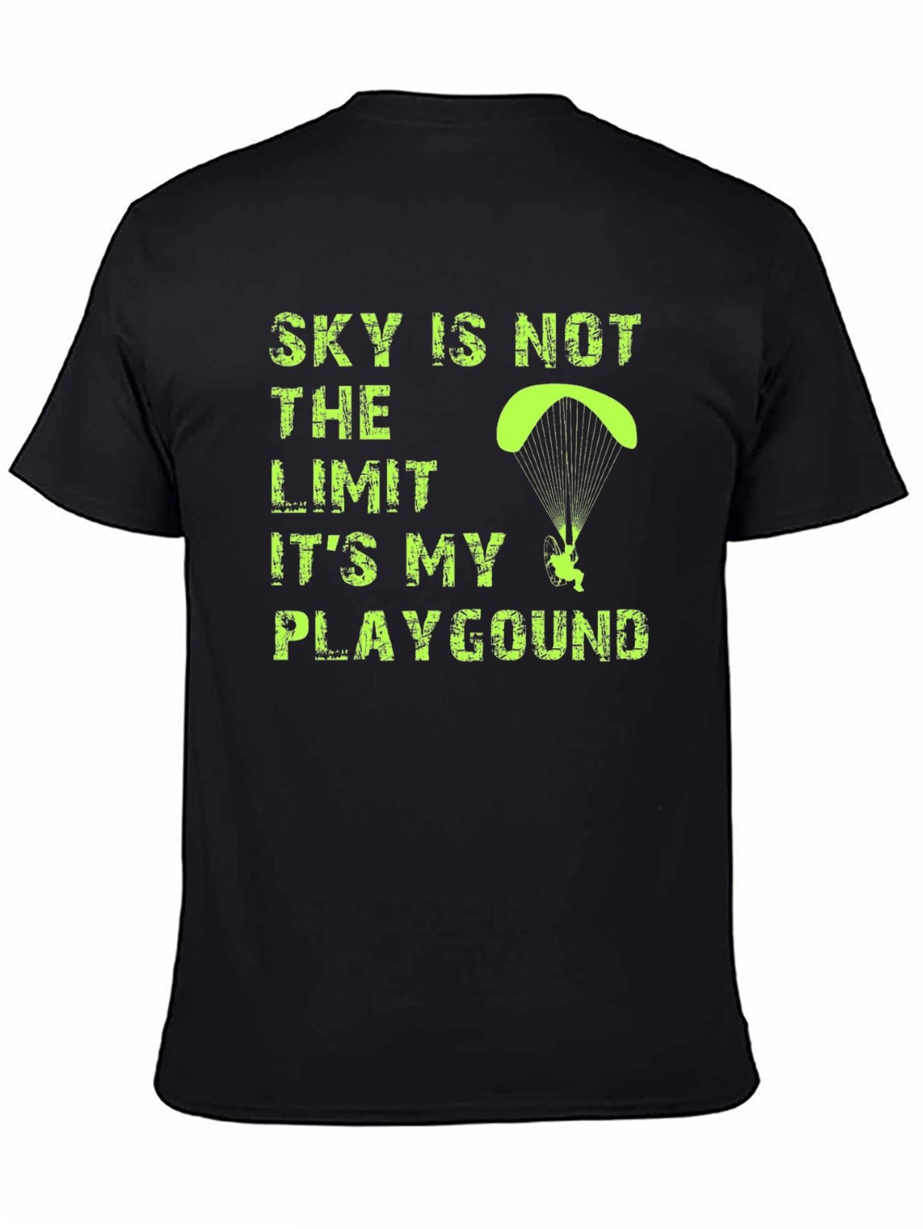 Sky is Not The Limit Mens Black Graphic T-Shirt