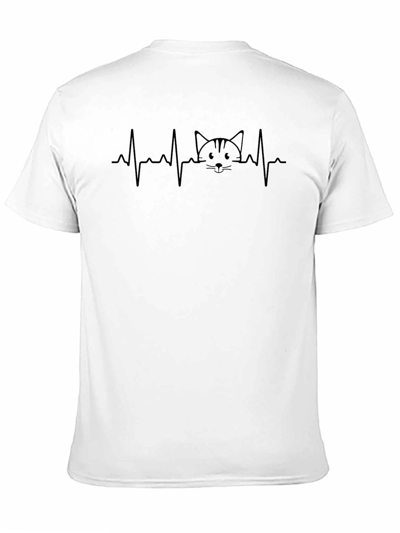 Cat Heartbeat Graphic T-Shirt
