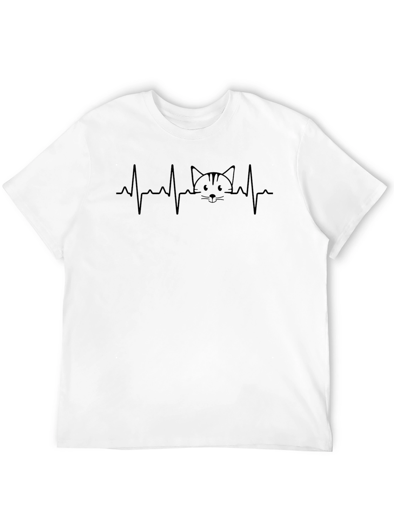 Cat Heartbeat Graphic T-Shirt