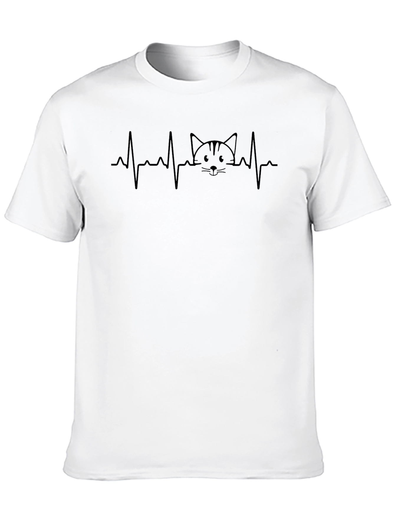 Cat Heartbeat Graphic T-Shirt