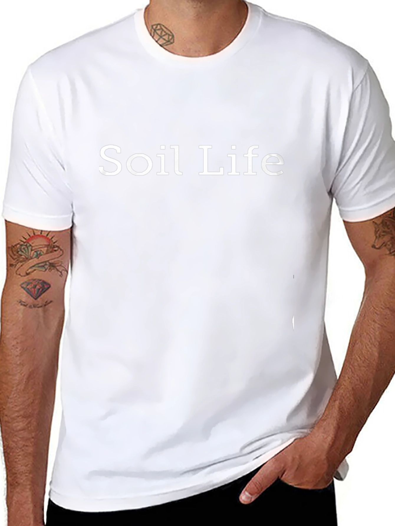 Soil Life Graphic Tee - Black Cotton T-Shirt