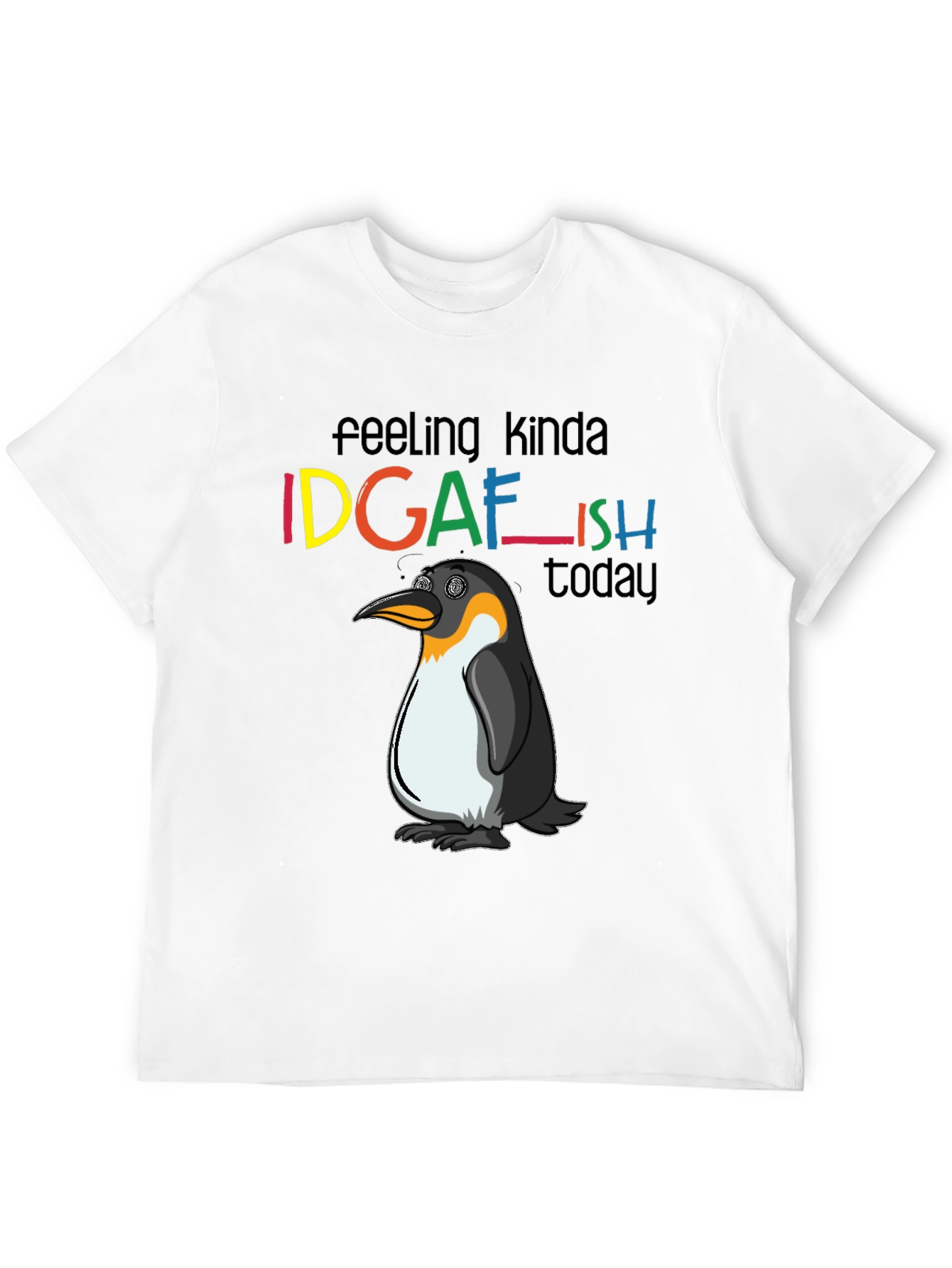 IDGAFish Penguin Black Graphic Tee