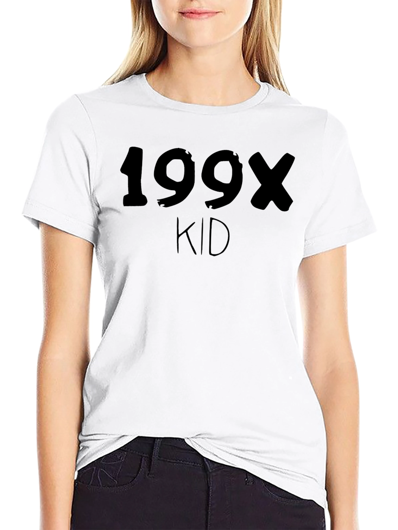 199X Kid Black Graphic Tee - Retro Nostalgia