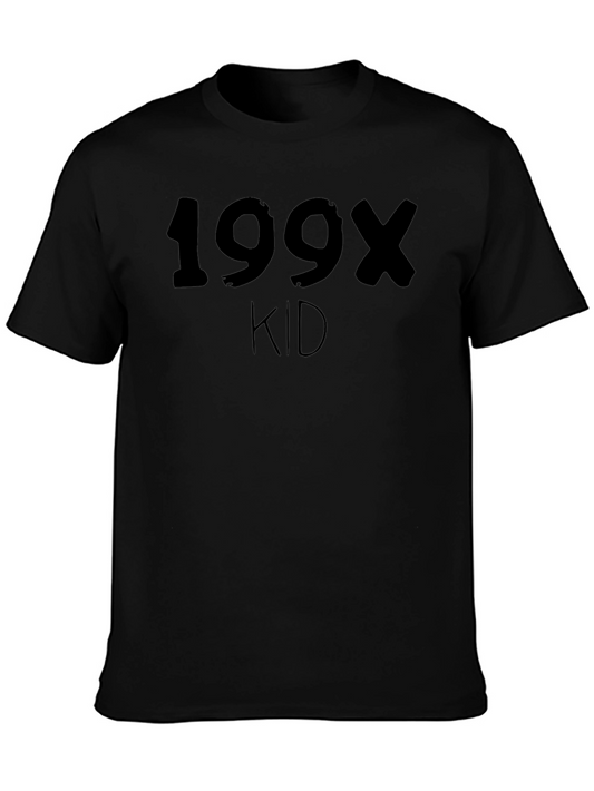 199X Kid Black Graphic Tee - Retro Nostalgia