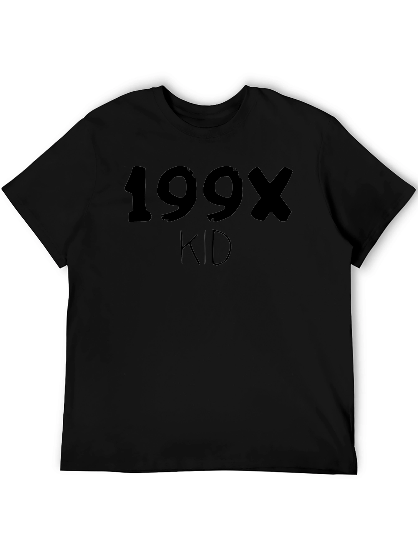 199X Kid Black Graphic Tee - Retro Nostalgia