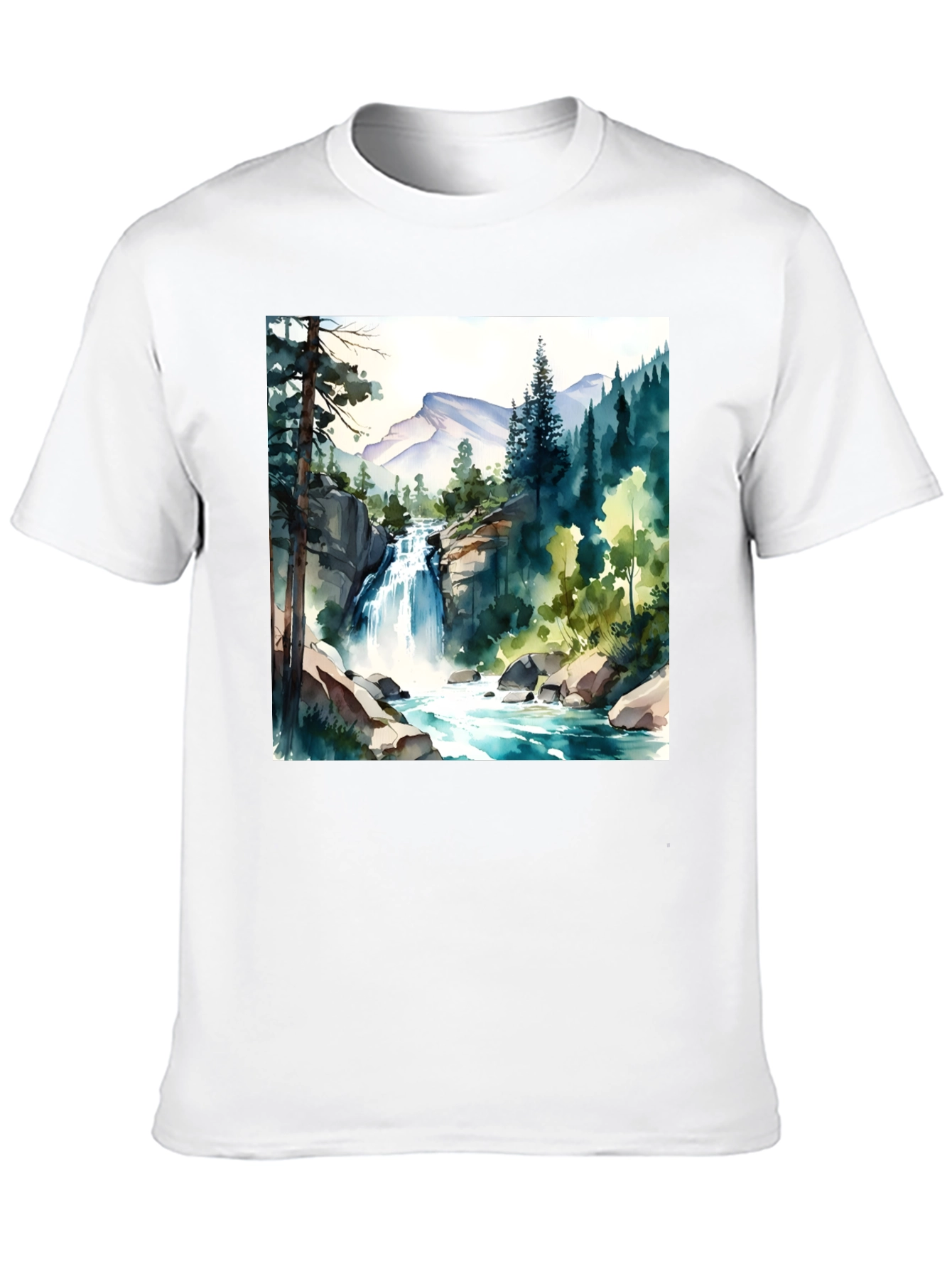 Watercolor Waterfall Graphic Tee