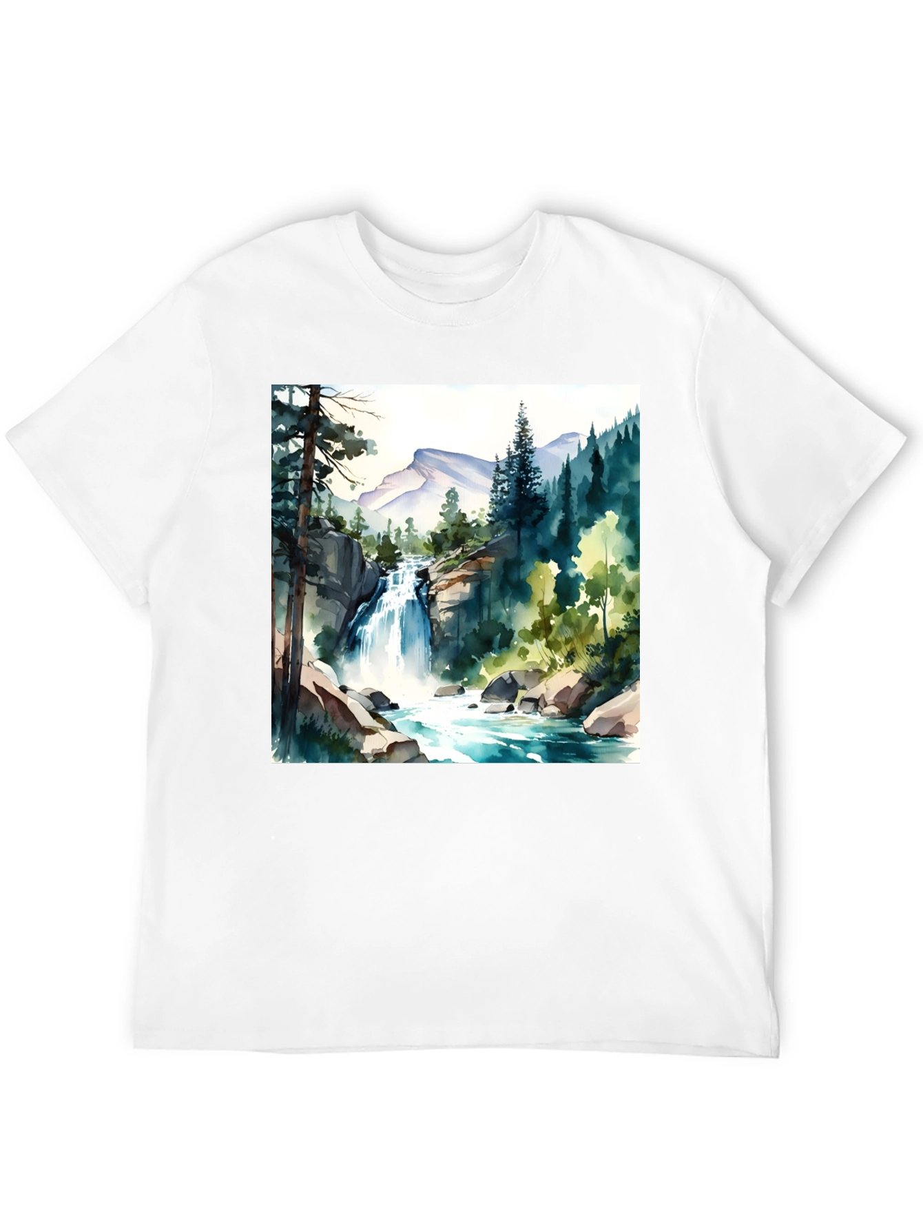 Watercolor Waterfall Graphic Tee
