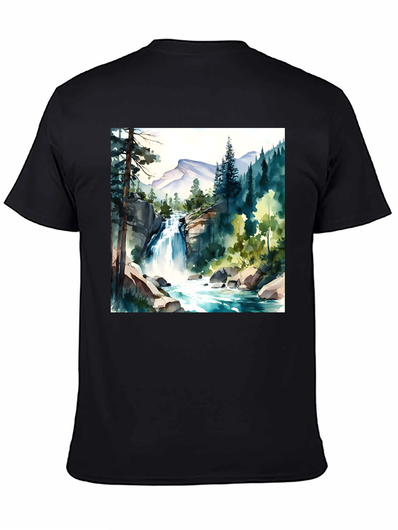 Watercolor Waterfall Graphic Tee