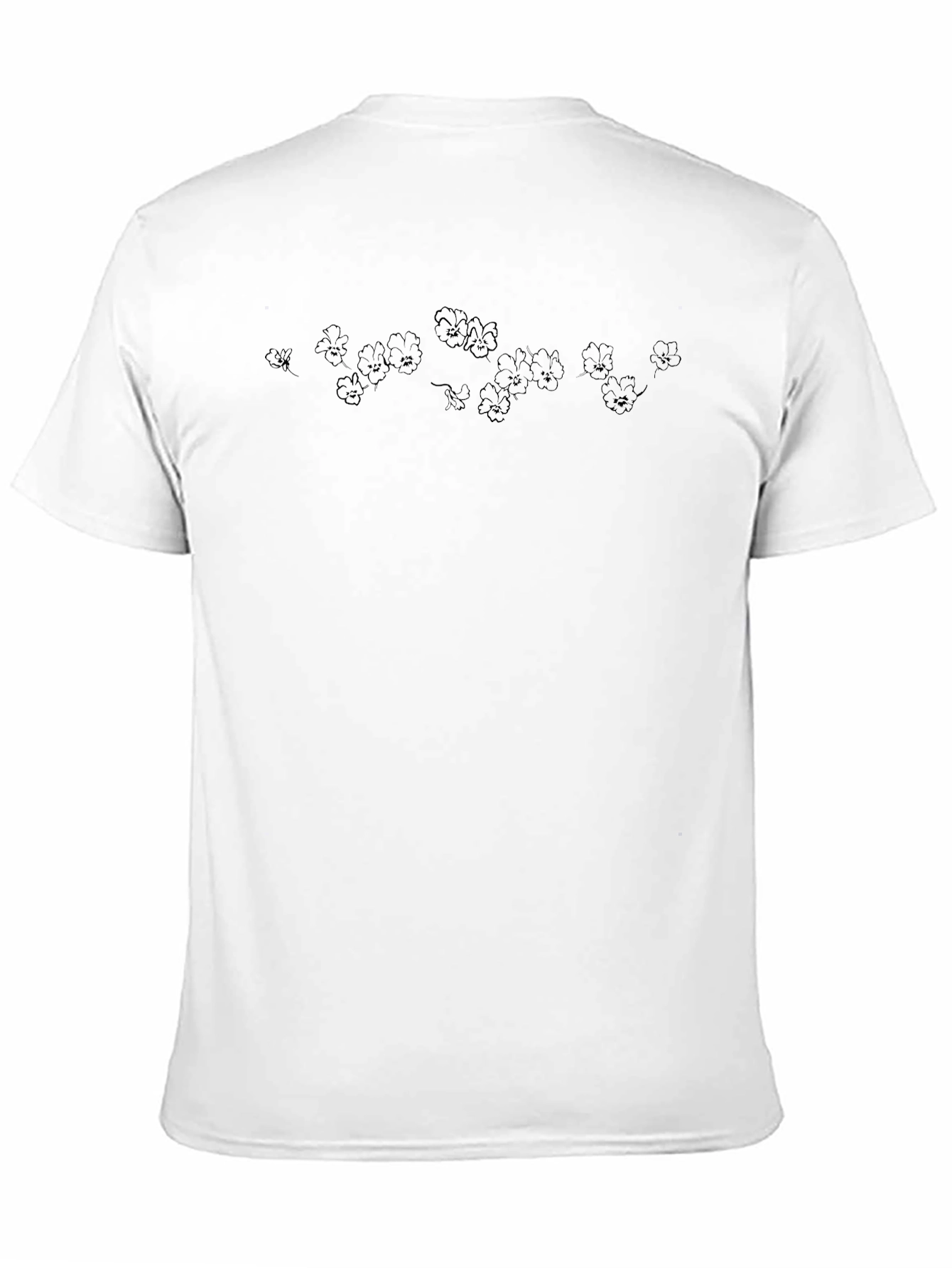 Black Floral Print Crew Neck T-Shirt
