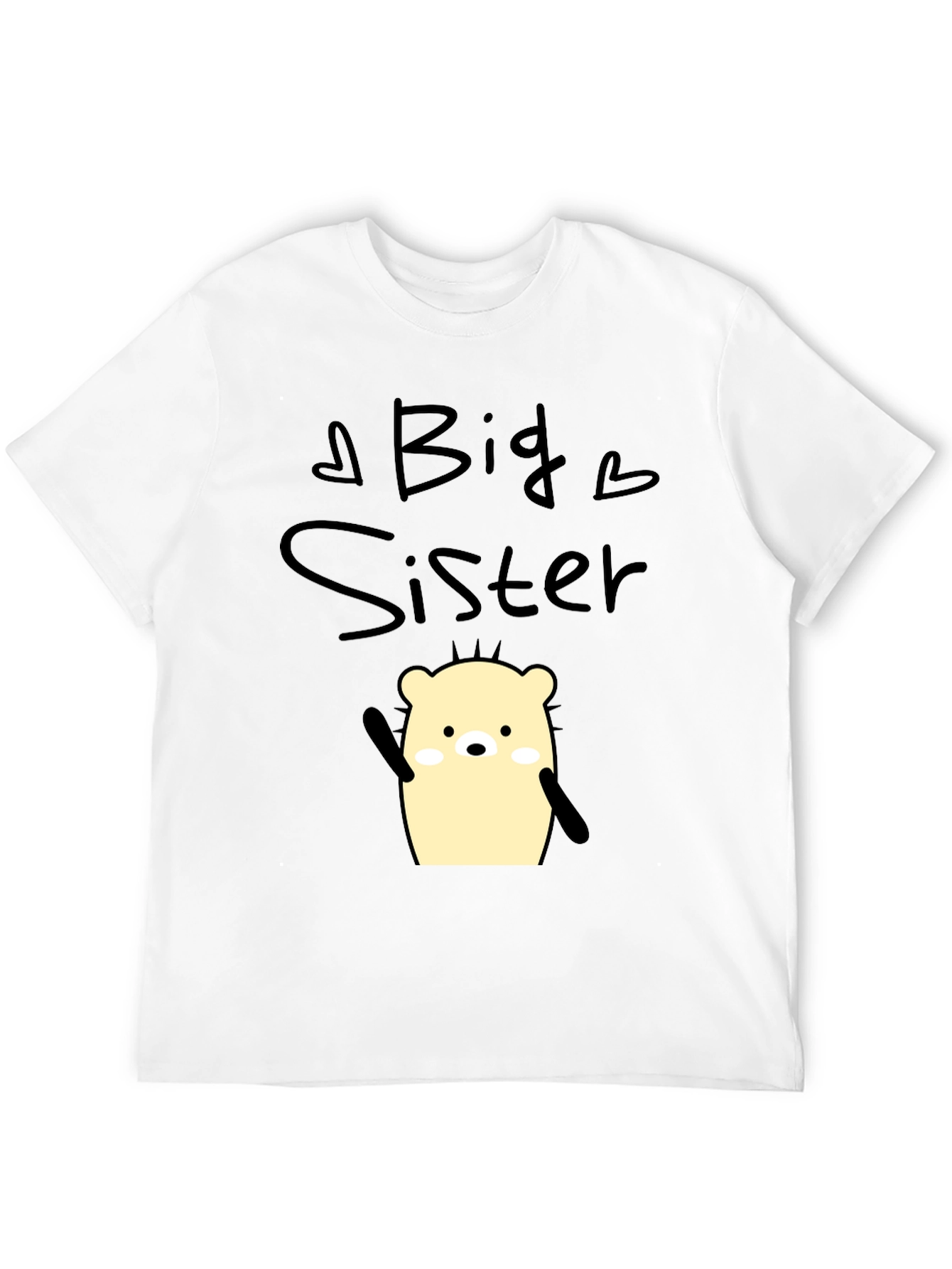 Big Sister Graphic T-Shirt - Cute Cartoon Bear