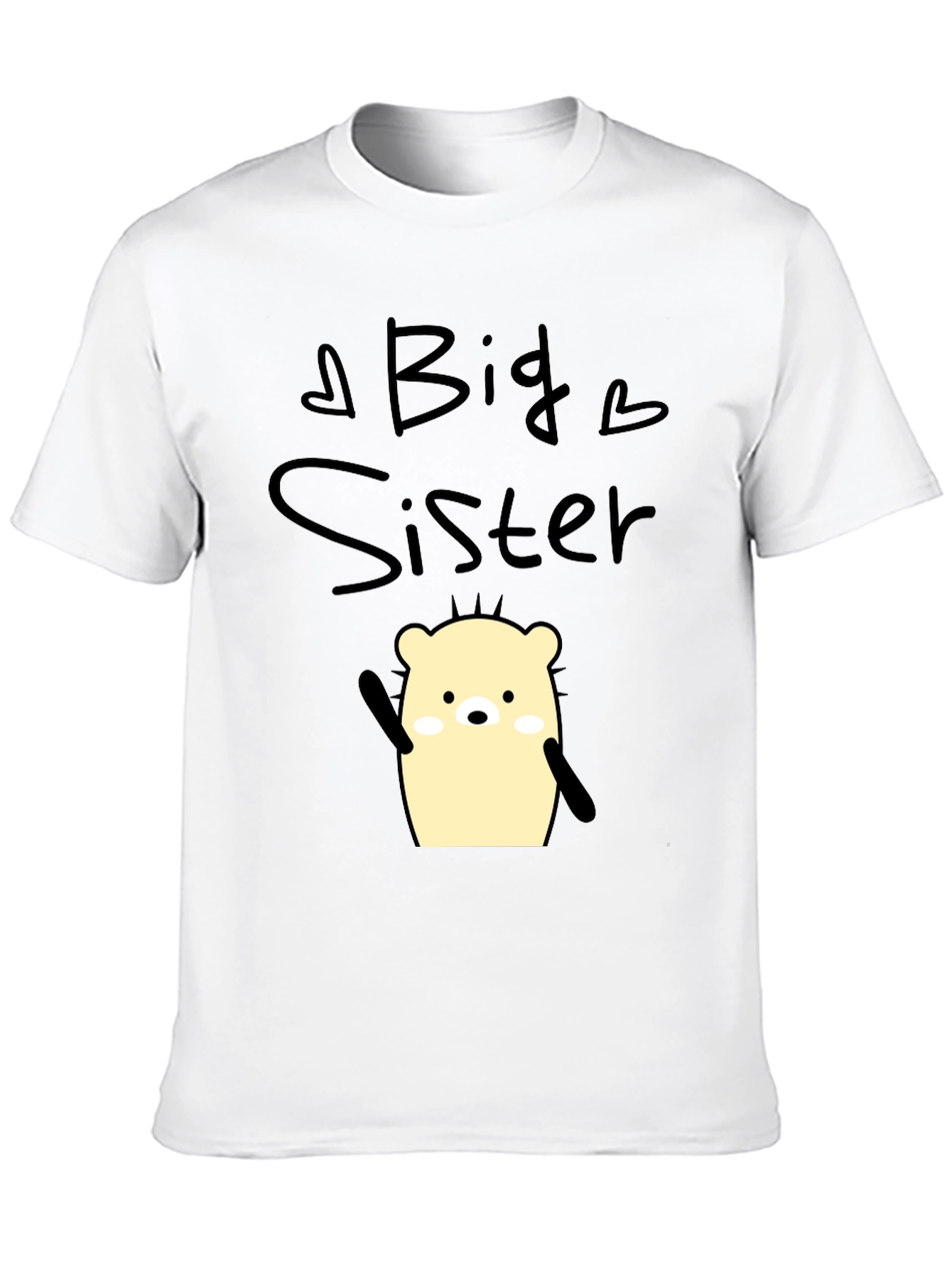 Big Sister Graphic T-Shirt - Cute Cartoon Bear