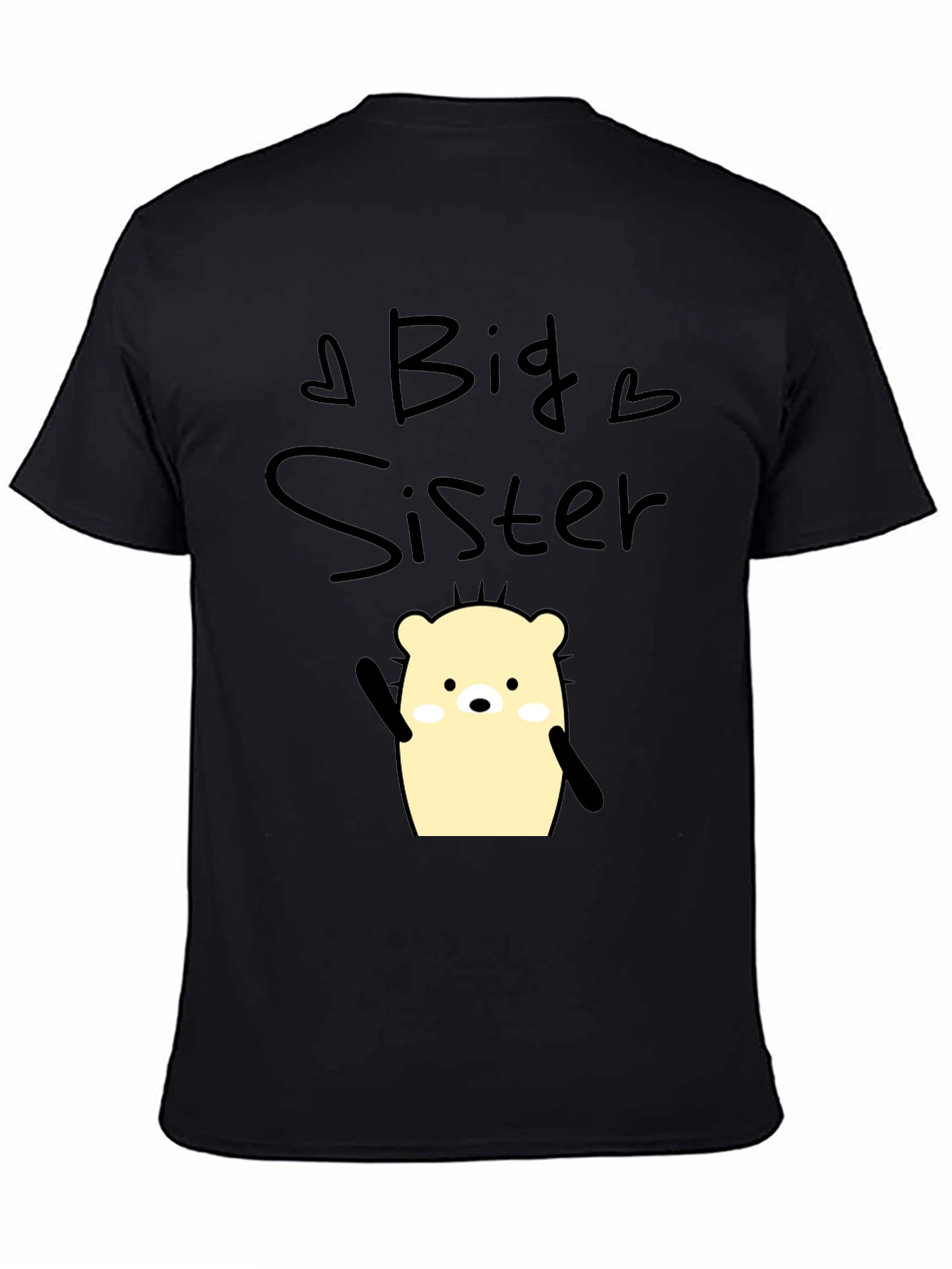 Big Sister Graphic T-Shirt - Cute Cartoon Bear