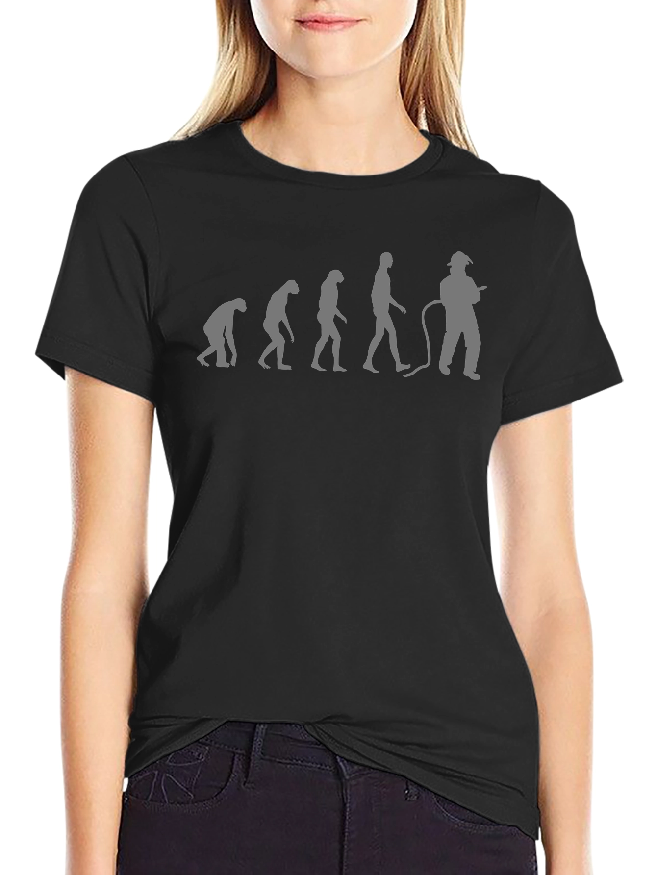 Evolution Firefighter T-Shirt - Black Cotton Tee