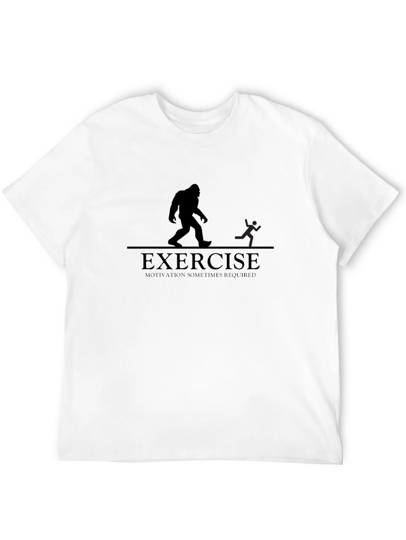 Exercise Motivation Bigfoot T-Shirt - Black