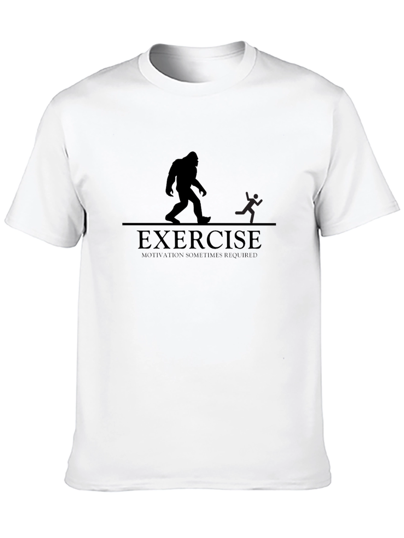 Exercise Motivation Bigfoot T-Shirt - Black