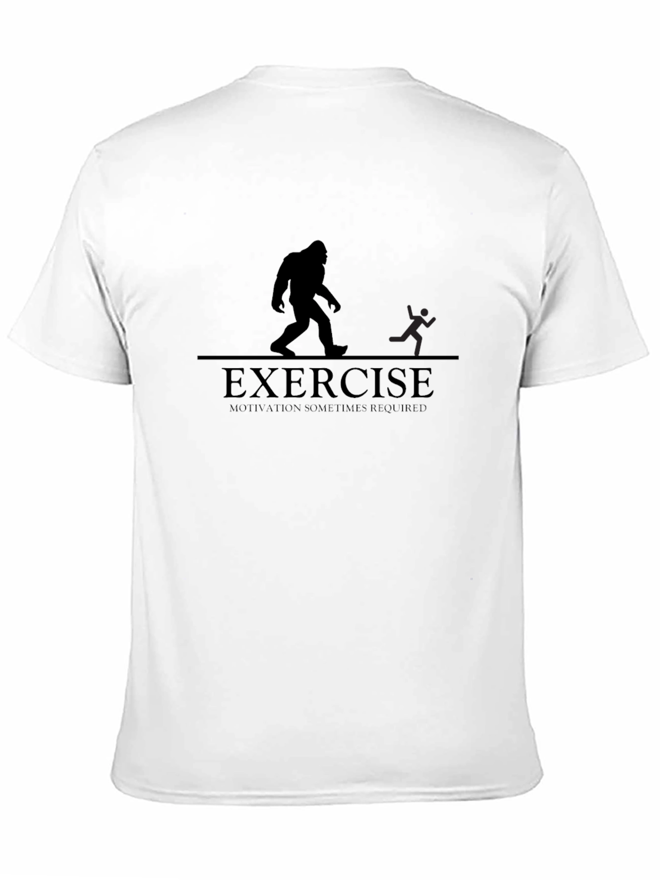 Exercise Motivation Bigfoot T-Shirt - Black