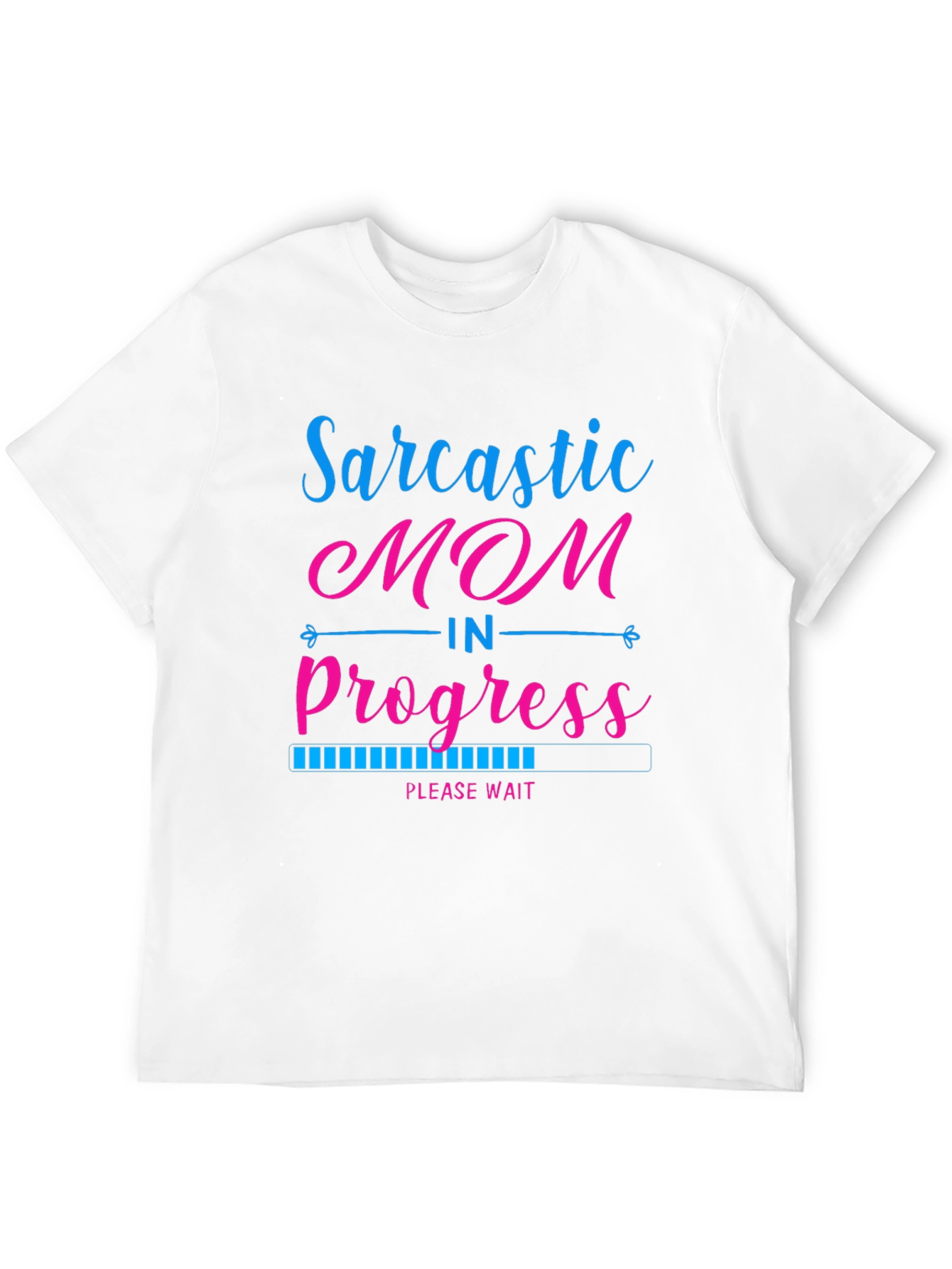 Sarcastic Mom in Progress Black T-Shirt