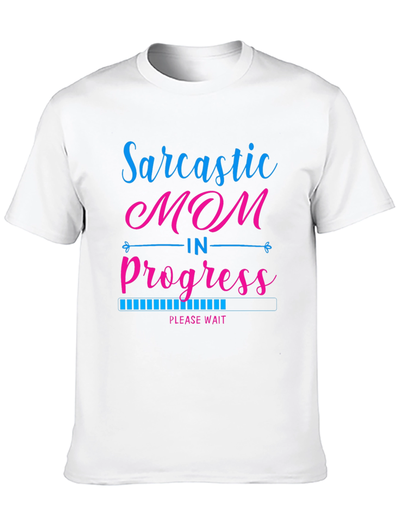 Sarcastic Mom in Progress Black T-Shirt