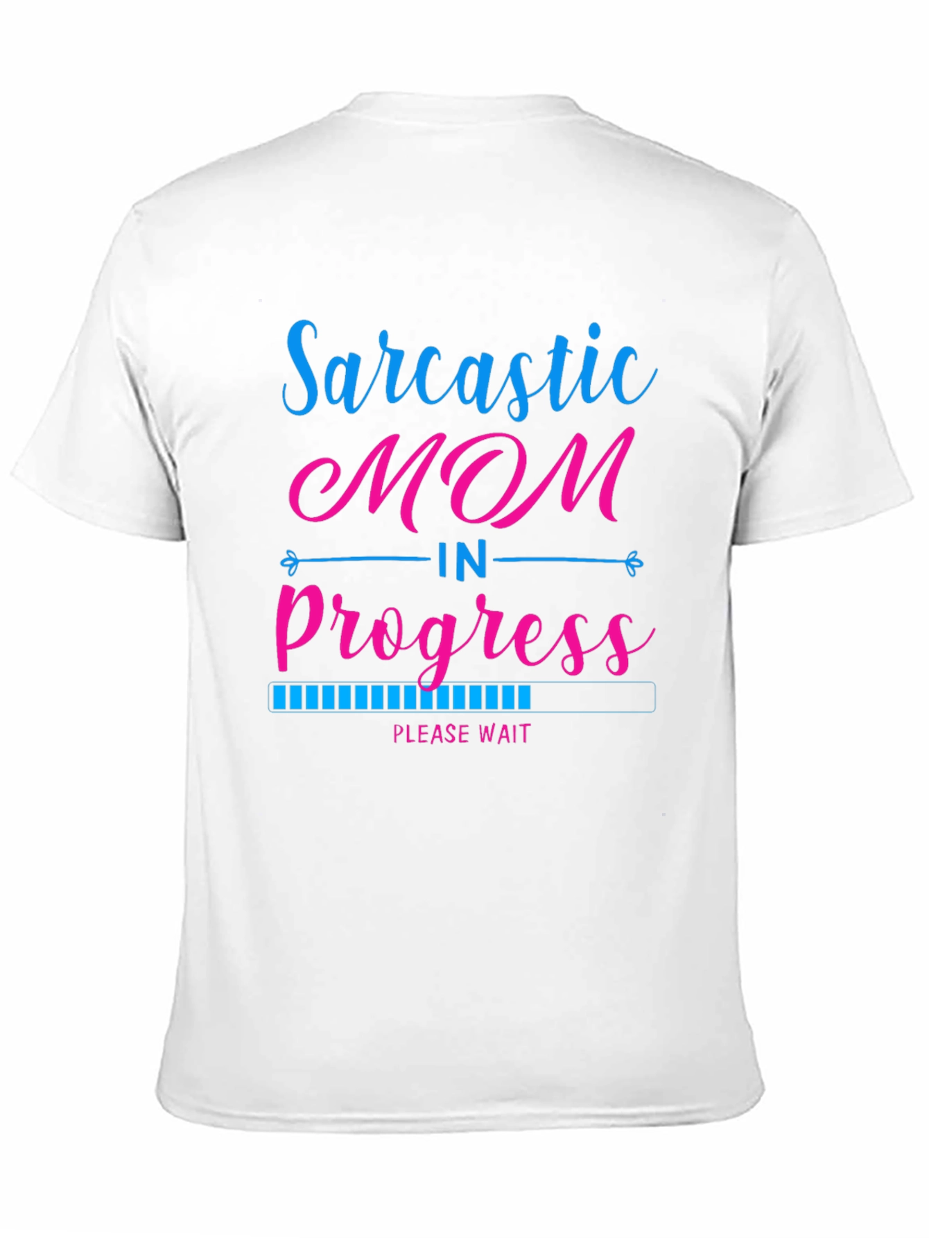 Sarcastic Mom in Progress Black T-Shirt