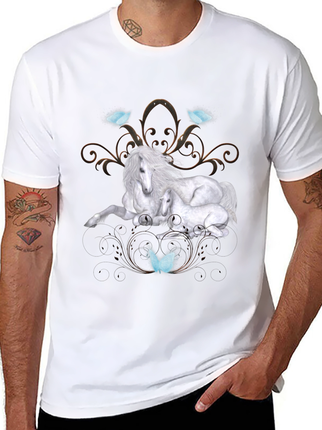 Unicorn & Butterfly Graphic Tee