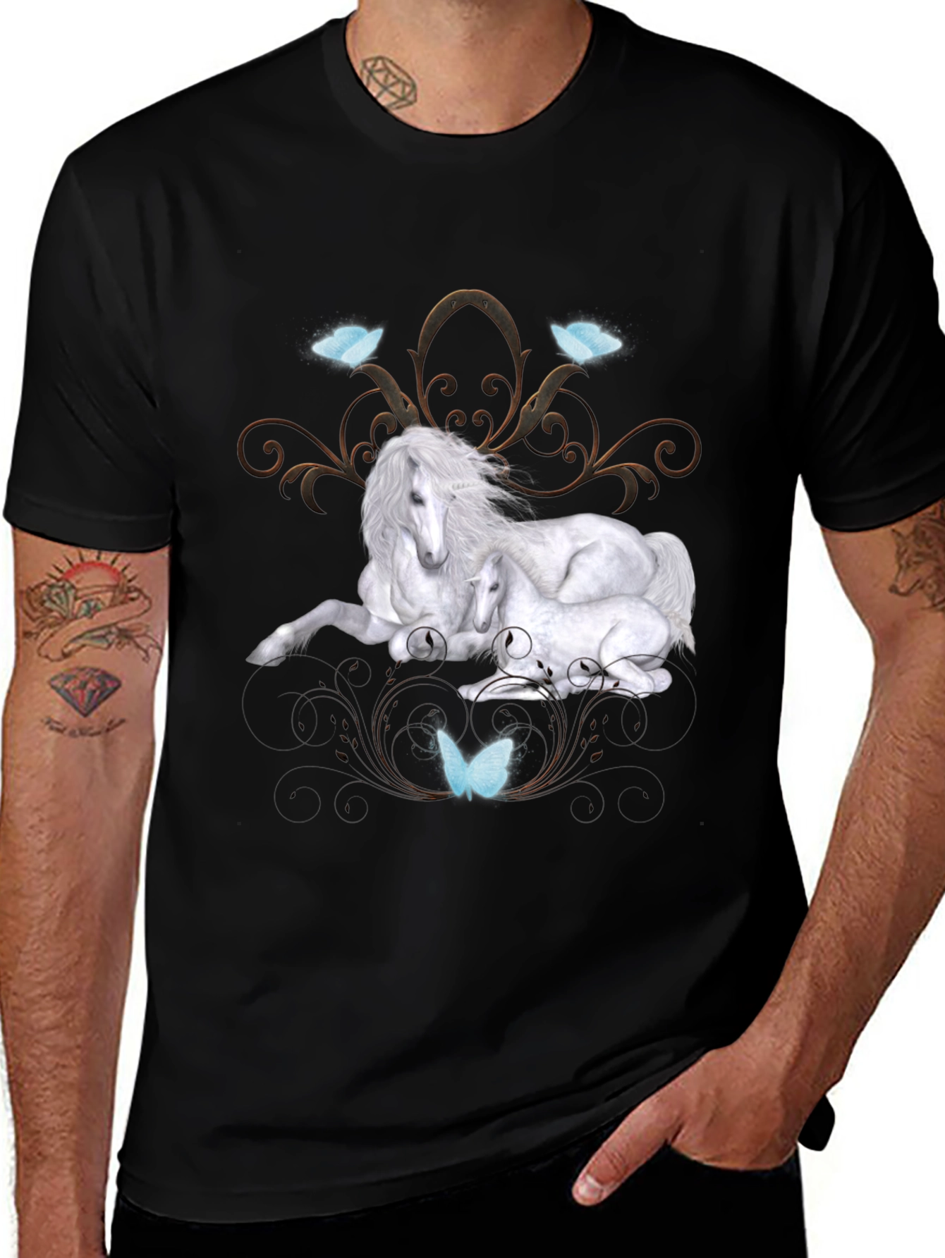 Unicorn & Butterfly Graphic Tee