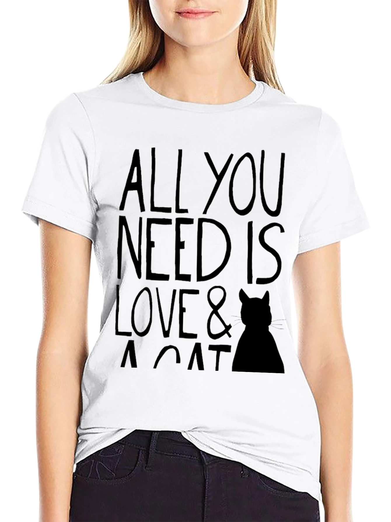All You Need Is Love & A Cat T-Shirt